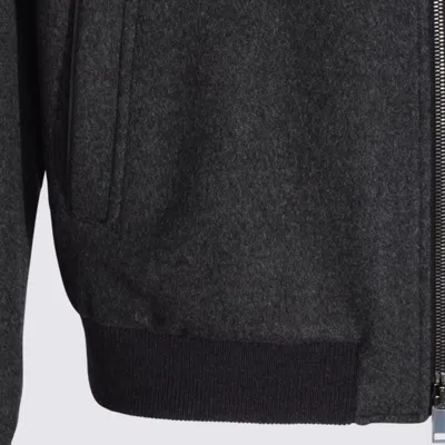 Zegna Modern High Collar Jacket Featuring Pockets In Gray