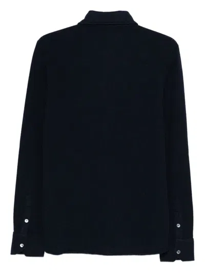 Fedeli Cashmere Shirt Jacket In Blue