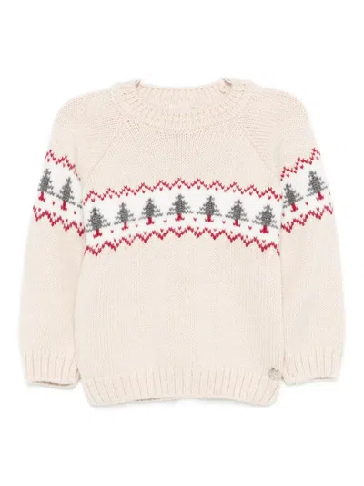 Paz Rodriguez Christmas Tree-motif Sweater In Neutral