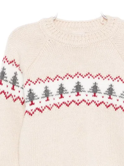 Paz Rodriguez Christmas Tree-motif Sweater In Neutral