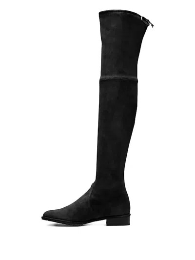 Stuart Weitzman Lowland Tie-back Boot In Black