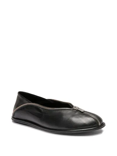 Officine Creative Zip-detail Loafers In Black