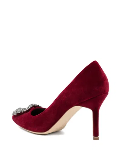 Manolo Blahnik Hangisi 70 Velvet Pump In Multi