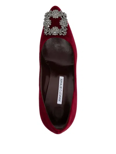Manolo Blahnik Hangisi 70 Velvet Pump In Multi