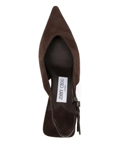Jimmy Choo Camie Sb 60 Suede Slingback Pump In Brown