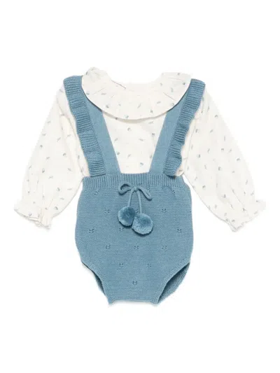 Paz Rodriguez Cotton Tracksuit (set Of Two) In Blue