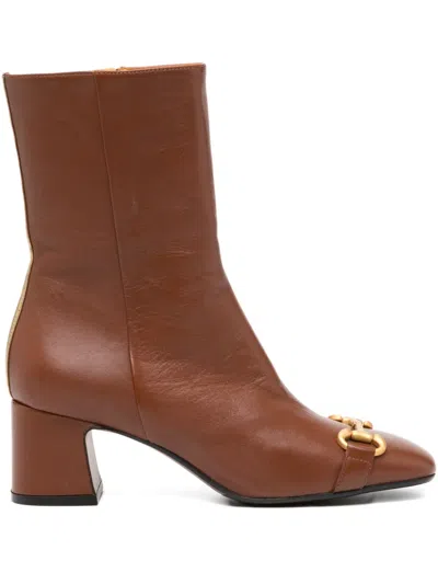 Madison.maison 60mm Leather Boots In Brown