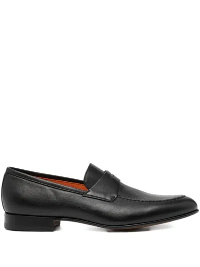 Santoni Meraviglia Loafers In Black