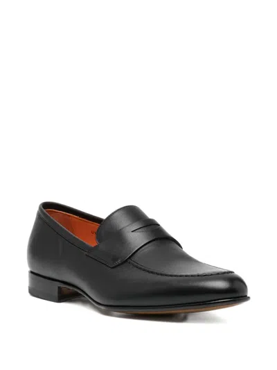 Santoni Meraviglia Loafers In Black