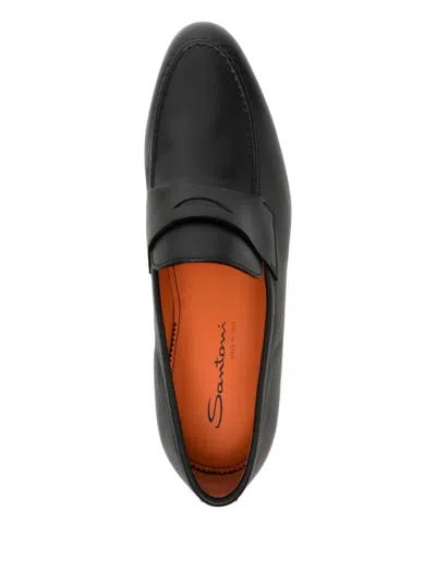 Santoni Meraviglia Loafers In Black