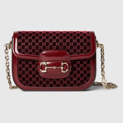 Gucci Horsebit 1955 Mini-schultertasche In Burgundy