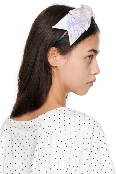 Ashley Williams White Bow Headband In Multi