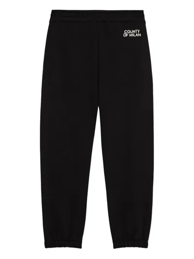 County Of Milan Drawstring-waist Track Pants In Black