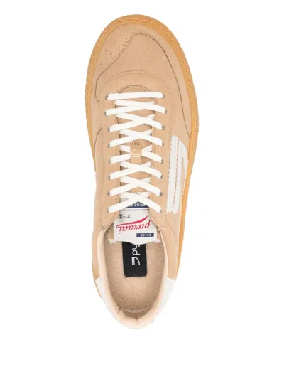 Puraai Faux-suede Sneakers In Brown