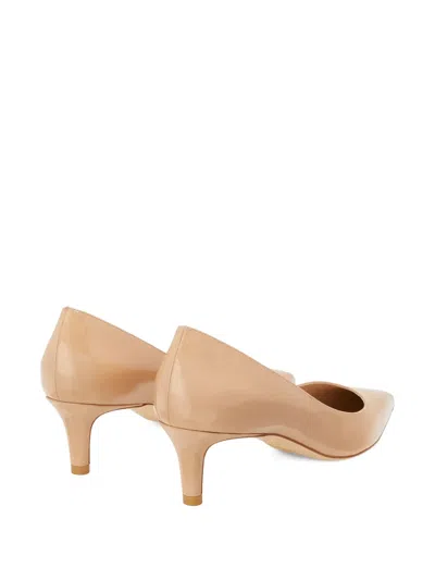 Stuart Weitzman Stuart Leather Kitten-heel Pumps In Nude