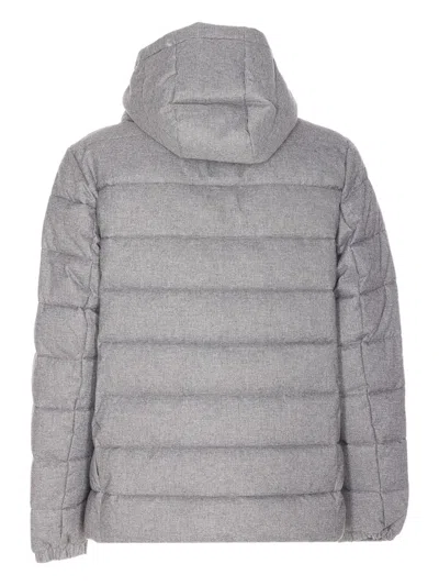 Save The Duck Constantin Flannel-effect Puffer Jacket In Gray