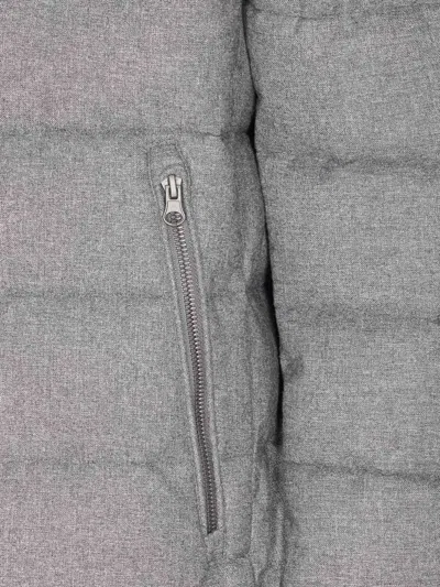 Save The Duck Constantin Flannel-effect Puffer Jacket In Gray