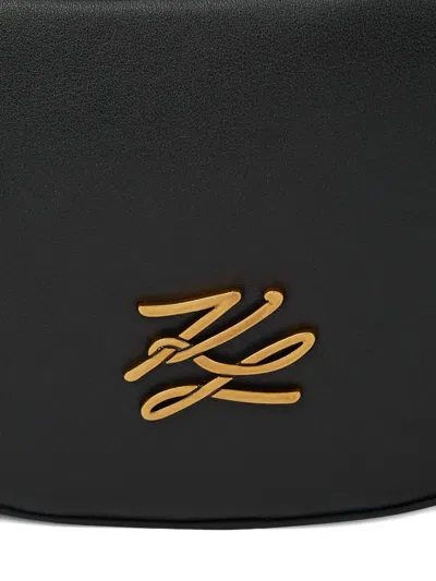 Karl Lagerfeld Small K/autograph Shoulder Bag In Black