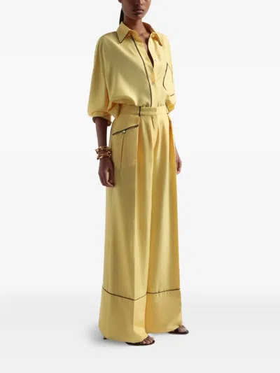 Bally Silk Shirt In Yellow