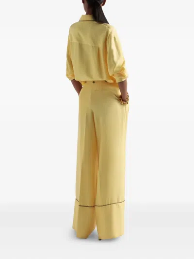 Bally Silk Shirt In Yellow