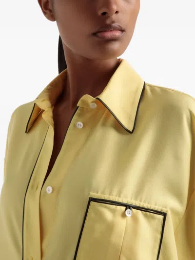 Bally Silk Shirt In Yellow