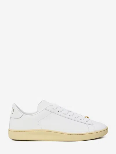 Valentino Garavani Premium Leather High-top Sneaker For Men In White