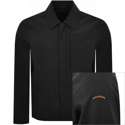 Paul &amp; Shark Paul And Shark Typhoon Overshirt Black In Black