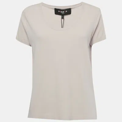 Pre-owned Paule Ka Pink Jersey Short Sleeve Top Xl