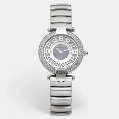 Pre-owned Aigner Blue Stainless Steel Siena Women's Wristwatch 32mm