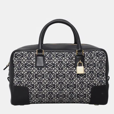 Pre-owned Loewe Anagram Amazona 28 Satchel Bag In Sand