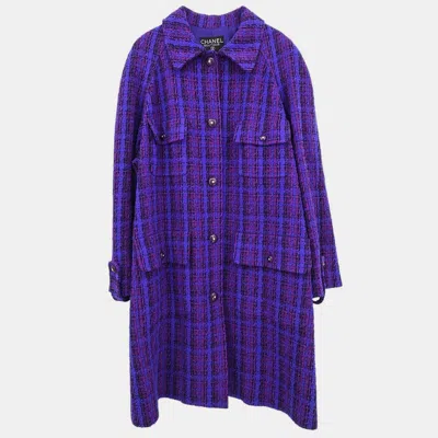 Pre-owned Chanel Jacket Coat Purple 95a #42