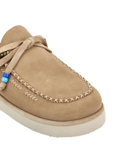 Caleb Paris Embroidery Mules In Brown