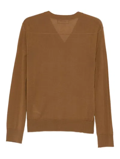 Dsquared2 Logo-embroidered Cardigan In Brown