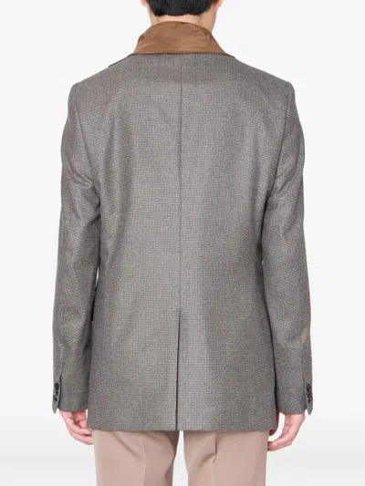 Kolor Houndstooth Frayed-edge Blazer In Multi