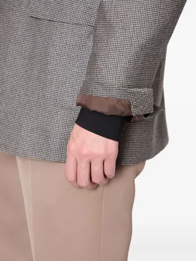 Kolor Houndstooth Frayed-edge Blazer In Multi