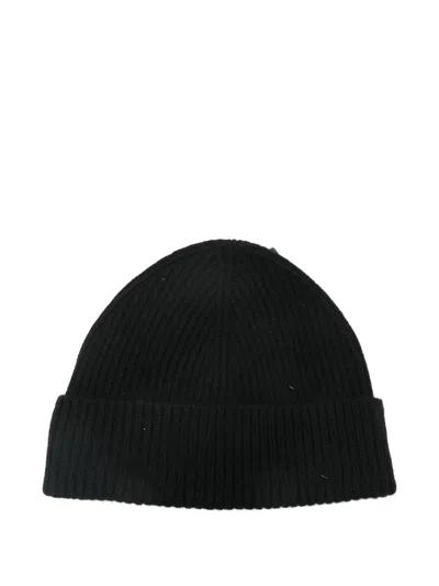 Juunj Ribbed Logo-patch Beanie In Black