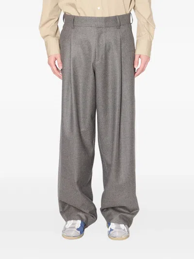 Kolor Check-pattern Tailored Trousers In Gray