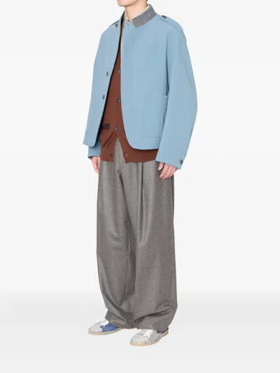 Kolor Check-pattern Tailored Trousers In Gray