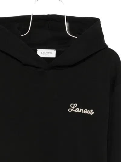 Laneus Logo-detail Hoodie In Black