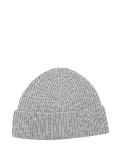Juunj Ribbed Logo-patch Beanie In Gray