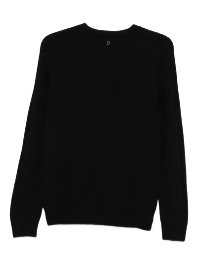 Dondup Round-neck Sweater In Black