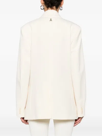Patrizia Pepe Double-breasted Jacket In Neutral