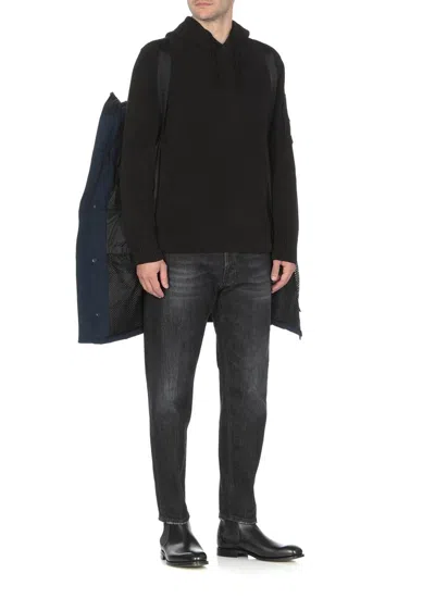 Canada Goose High-collar Down Jacket With Concealed Front Zipper In Blue