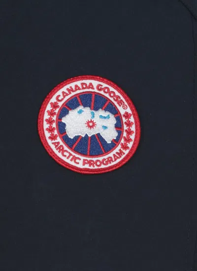 Canada Goose High-collar Down Jacket With Concealed Front Zipper In Blue