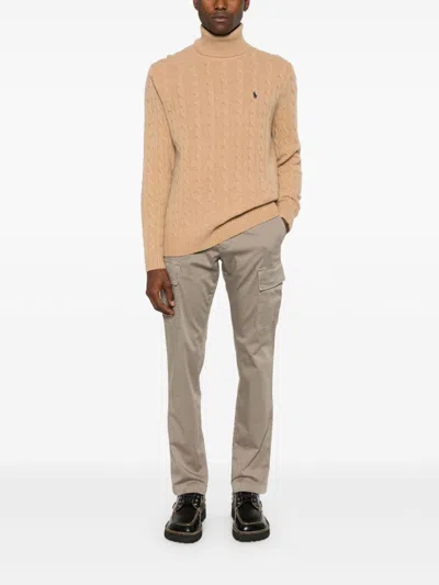 Polo Ralph Lauren Long Sleeve Pullover In Brown