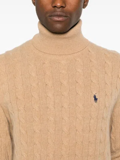 Polo Ralph Lauren Long Sleeve Pullover In Brown