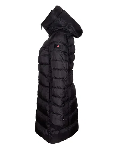 Peuterey Funnel-neck Padded Mid-length Coat In Black