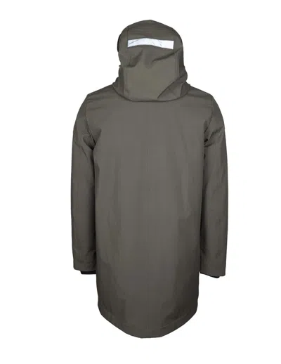 Peuterey Smooth Trench Coat In Technical Fabric In Green