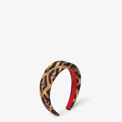 Fendi Animalier Hair Band In Brown