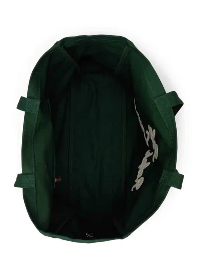 Polo Ralph Lauren Cotton Logo Tote Bag In Green
